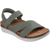 SKECHERS Lifted Comfort Polyurethaan Dames Olijfgroen Sandalen