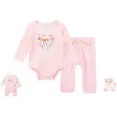 VBM babykleding - 3-delige set - rompertje-broekje en kousjes - 3-6 maand