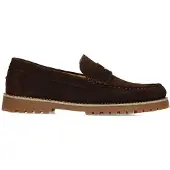 Manfield Bruine suède loafers | Maat 44