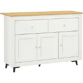HOMCOM Buffetkast - Spaanplaat - 117x35x80cm - Wit