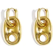 Yehwang Oorbellen met knop detail