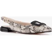 Nova dames slingbacks met slangenprint grijs maat 37
