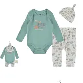 VBM babykleding - 3-delige set - rompertje-broekje en muts - 3-6 maand