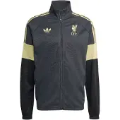 Adidas Liverpool Lifestyler Trainingsjack Donkergrijs Goud Zwart