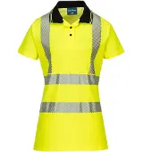 Portwest Dames poloshirt high-visibility LW72 S / Geel