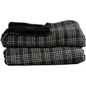 Sagaform Rut fleeceplaid 130x170 cm Zwart