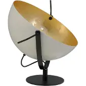 Masterlight Retro witte staande lamp Industria Uplight 60cm wit met oud zilver