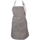 Clayre & Eef Keukenschort 69x68 cm Grijs Polyester