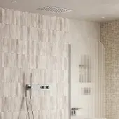 Saniclear Manchester plafond inbouw regendouche 48x33cm RVS look PVD met staafhanddouche