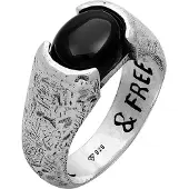 Haze&Glory Ring 'Liberty' zwart / zilver
