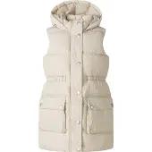 MINOTI - Vest voor meisjes, gewatteerd, model MN731 (122) (wit)