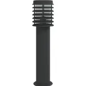 vidaXL Buitenvloerlamp met stopcontact 60 cm roestvrijstaal zwart