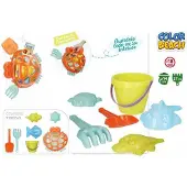Colorbaby Krabb Diameter Met Schop Hark En 3 Vormen Strandemmer 14 Cm