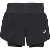 Asics Sportbroek 'ROAD' zilvergrijs / zwart