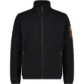 CMP - Jacquard Knitted Jacket - Fleecevest 50, zwart