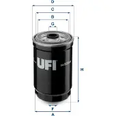 Ufi 25.555.00 Oliefilter