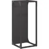 vidaXL Brandhoutrek 25x25x60 cm koudgewalst staal zwart