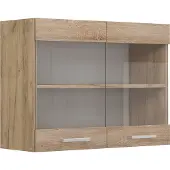 Vicco R-Line Glazen keukenkast – 80 cm Sonoma