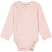 Noppies baby overslagromper Narellan lichtroze Meisjes Stretchkatoen V-hals - maat 50