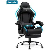 GTPLAYER - Gaming Stoel - Met Lendensteun en Hoogteverstelbaar - Zwart