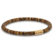Steel & Barnett - Kralenarmband Heren - Tijgeroog - Maat S