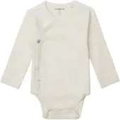 Noppies baby newborn romper Nono van katoen Ecru Jongens Stretchkatoen V-hals - maat 68