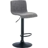 CLP Hover Barkruk - Stof zwart/licht grijs