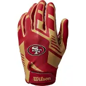 Wilson Nfl Stretch Fit San Francisco 49ers American Football Handschoenen Rood Man,Vrouw