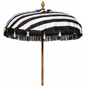 Van der leeden Parasol Bali Zwart/Wit - Ø185cm