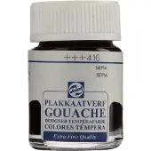 Talens Plakkaatverf Extra Fijn - 16 ml Sepia 416 Flacon - Sterk gepigmenteerde matte verf