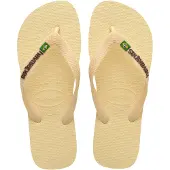Havaianas Teenslippers 'BRASIL' bruin / lichtgeel