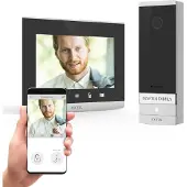 Extel CONNECT 2 Video-deurintercom WiFi Complete set voor Grijs, Zwart