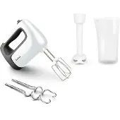 Tefal Prep'Mix+ HT4611 - Handmixer - 5 Snelheden - 500W - Inclusief Kloppers en Deeghaken