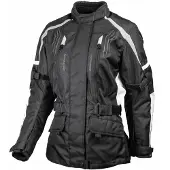 GMS Dayton Damen motorjas, textiel, zwart/grijs, maat XS