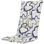 Madison 4 x Tuinkussen hoge rug 123 x 50cm Blaze Blue | tuinstoelkussens