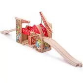 Bigjigs Rails - Brug - Dubbele hefbrug - Graffiti
