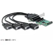 DeLOCK PCI Express Card to 4 x Serial RS-232 with voltage supply
