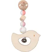 Gollnest & Kiesel Goki Houten Babyclip - Vogel met bel, sensorisch speelgoed