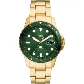 Fossil Analoog horloge goud / donkergroen