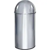 Hjh OFFICE PUSH 35L - Prullenbak Chroom