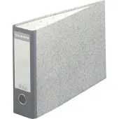 Exacompta 10x Ordner met hefboom in grijs gemarmerd karton - rug 70mm - A4 horizontaal - Grijs-Grijze rug - 53310E