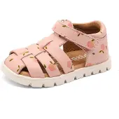 Bisgaard Sandalen 'Beka' olijfgroen / perzik / lichtoranje