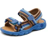 Bisgaard Open schoenen 'Nico' camel / kobaltblauw / lichtblauw / bruin