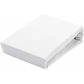 Vandyck Hoeslaken Jersey Supreme White (Jersey)-1-persoons (80/90/100 x 190/200/210/220 cm)