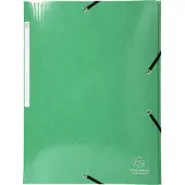 Exacompta 25x IDERAMA Elastomap 3 kleppen Maxi Capacity 425gm2 A4 - Donkergroen - 55830E