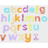 TickiT Regenboog Glitterletters, 3 stuks, Acryl, Blauw, Goud, Groen, Indigo, Oranje, Rood, Paars