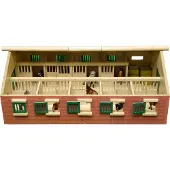 Kids Globe Paardenstal Hout Met 9 Paardenboxen 1:32