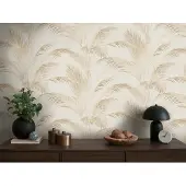 Living Walls Vliesbehang Michalsky 6 bladeren crème - 53 cm x 10 m