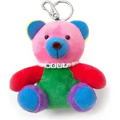 Wouf Sleutelhanger blauw / groen / rosa / rood