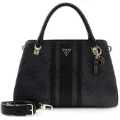 GUESS handtas schoudertas Noelle II Luxury Satchel Coal Logo donkergrijs